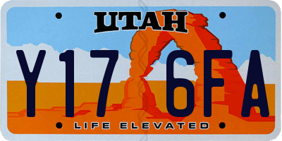 UT license plate Y176FA