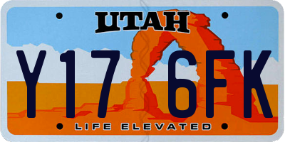 UT license plate Y176FK