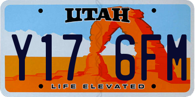 UT license plate Y176FM