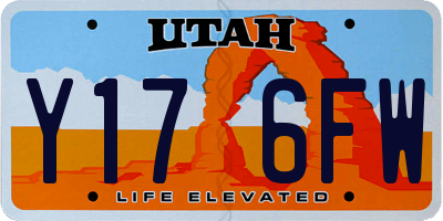 UT license plate Y176FW