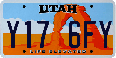 UT license plate Y176FY