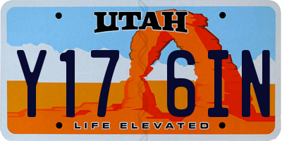 UT license plate Y176IN