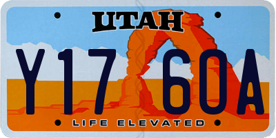 UT license plate Y176OA