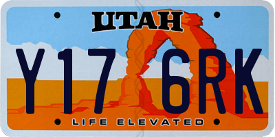 UT license plate Y176RK