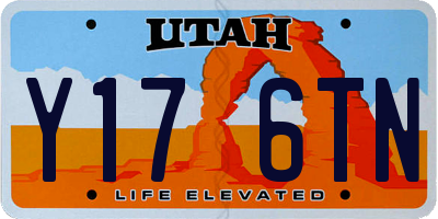 UT license plate Y176TN