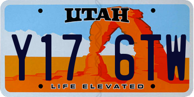 UT license plate Y176TW