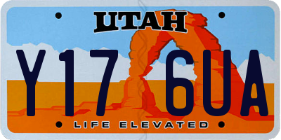 UT license plate Y176UA