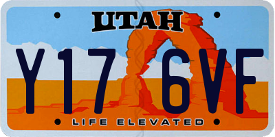 UT license plate Y176VF
