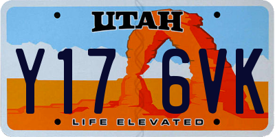 UT license plate Y176VK