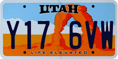 UT license plate Y176VW