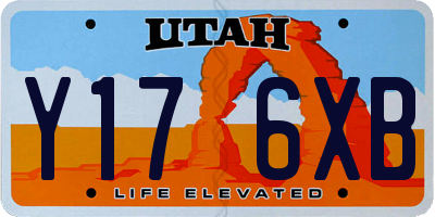 UT license plate Y176XB