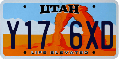 UT license plate Y176XD