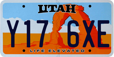 UT license plate Y176XE