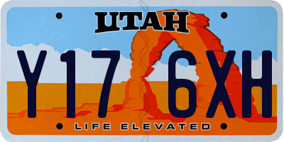 UT license plate Y176XH