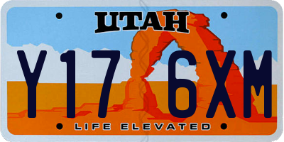 UT license plate Y176XM