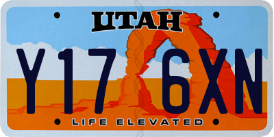 UT license plate Y176XN