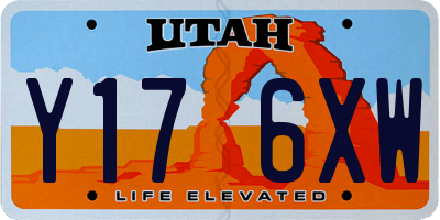 UT license plate Y176XW