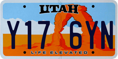 UT license plate Y176YN