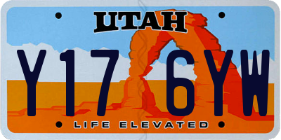 UT license plate Y176YW
