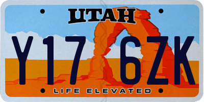 UT license plate Y176ZK