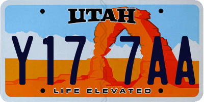 UT license plate Y177AA