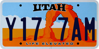 UT license plate Y177AM
