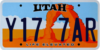 UT license plate Y177AR