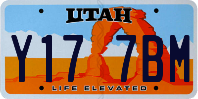 UT license plate Y177BM