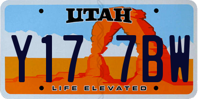 UT license plate Y177BW