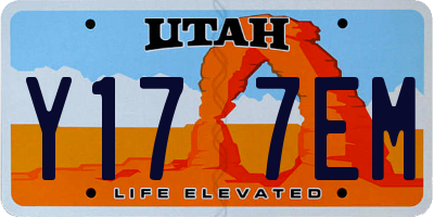 UT license plate Y177EM