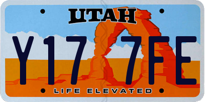 UT license plate Y177FE