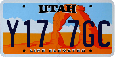 UT license plate Y177GC