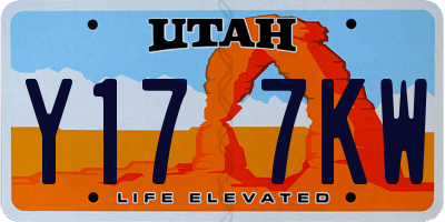 UT license plate Y177KW