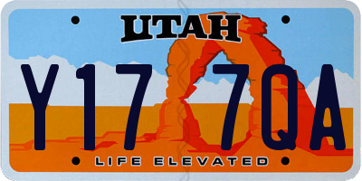 UT license plate Y177QA