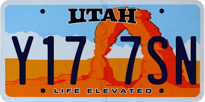 UT license plate Y177SN