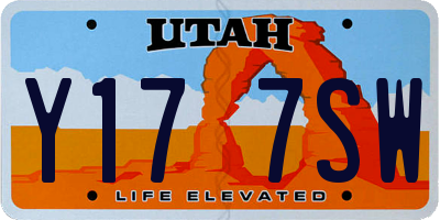 UT license plate Y177SW