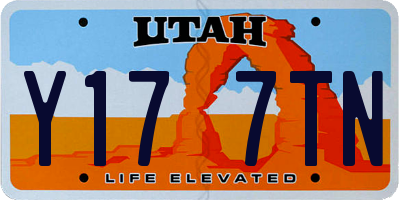 UT license plate Y177TN