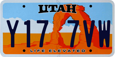 UT license plate Y177VW