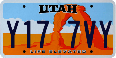 UT license plate Y177VY