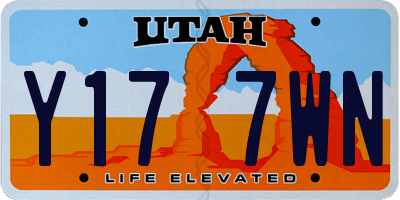 UT license plate Y177WN