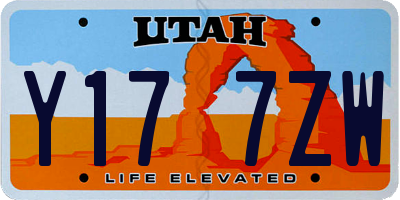 UT license plate Y177ZW