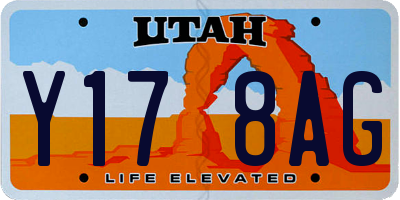 UT license plate Y178AG