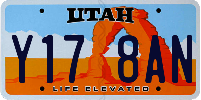UT license plate Y178AN