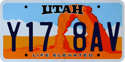 UT license plate Y178AV