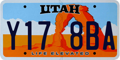 UT license plate Y178BA