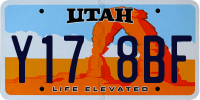 UT license plate Y178BF