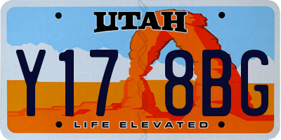 UT license plate Y178BG