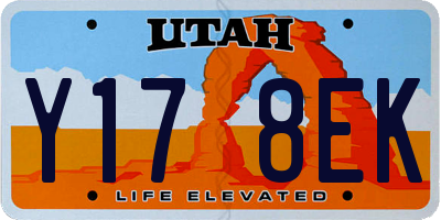 UT license plate Y178EK
