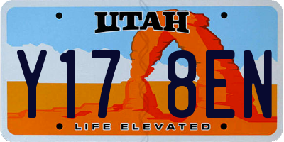 UT license plate Y178EN
