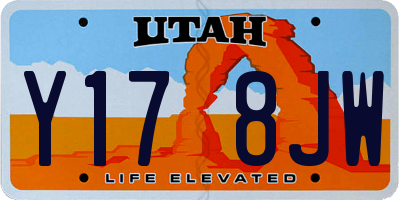 UT license plate Y178JW